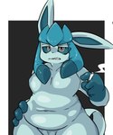 angry annoyed anthro belly blue_body blue_eyes blue_fur breasts cigarette featureless_breasts female fur genitals hand_on_hip holding_cigarette holding_object leg_markings markings navel nude pussy ringed_eyes slightly_chubby sneer socks_(marking) solo 4nz4nz nintendo pokemon eeveelution generation_4_pokemon glaceon pokemon_(species) 5:6 digital_media_(artwork) half-length_portrait hi_res portrait