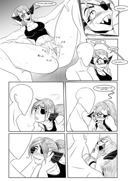 blush bodily_fluids bottomless breasts clothed clothing dialogue dripping duo eyes_closed female fingering french_kissing genital_fluids genitals hair half-closed_eyes kissing leaking male masturbation narrowed_eyes nipple_outline pussy_juice_leaking sharp_teeth simple_background sitting speech_bubble spread_legs spreading teeth text vaginal vaginal_fluid_drip vaginal_fluids vaginal_fluids_on_hand vaginal_masturbation vulva white_background captainjingo undertale undertale_(series) anon undyne aquatic fish human humanoid mammal monster absurd_res comic english_text hi_res monochrome