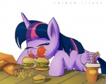 2014 box burger cup drink eating equine eyes_closed female food friendship_is_magic fries hair horn horse ketchup mammal multi-colored_hair my_little_pony plain_background pony purple_hair raikoh-illust sitting solo straw table twilight_sparkle_(mlp) white_background winged_unicorn wings
Rating: Safe
Score: 7
User: 2DUK
Date: February 27, 2014