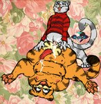 anthro bodily_fluids clothing crying cum cum_inside duo floral_background floral_print forced genital_fluids hands_behind_back logo looking_pleasured looking_scared male male/male pain painful_penetration pawpads rape spread_legs spreading sweater tail tears tongue tongue_out topwear turtleneck yelling yonnixart fritz_the_cat garfield_(series) fritz_the_cat_(character) garfield_the_cat domestic_cat felid felidae feline felis mammal artist_logo hi_res