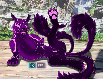 animal_genitalia animal_penis anus balls big_balls claws fangs feline_genitalia feline_penis feral fur fur_tuft genitals looking_at_viewer lying male multi_eye multi_tail on_side pawpads penis presenting raised_leg reclining_pose solo tail teeth tongue tongue_out tuft ausfer 2k_games borderlands trouble_(borderlands) felid mammal hi_res