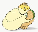 anthro belly bodily_fluids fat_arms male moobs morbidly_obese morbidly_obese_male obese obese_male overweight overweight_male solo sweat bastardpalace mario_bros nintendo koopa scalie sledge_bro animated hi_res short_playtime