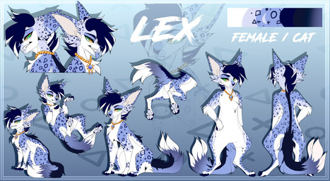 ambiguous_gender anthro feral flat_chested fluffy fluffy_tail green_eyes jewelry necklace solo tail yellow_sclera n00ney playstation sony_corporation sony_interactive_entertainment lexps6_(character) absurd_res hi_res model_sheet