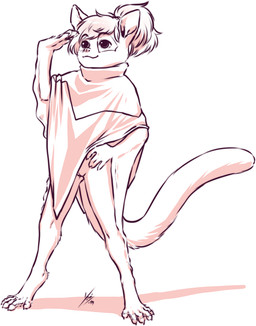 accident accidental_exposure anthro barefoot clothing feet female fur genitals gesture hair membrane_(anatomy) salute solo tail vulva young young_anthro young_female aogami casey_(remmy4warlord) australian_possum mammal marsupial petaurid sugar_glider 2025 absurd_res hi_res line_art monochrome
