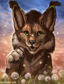 ambient_silhouette ambiguous_gender black_lips black_nose black_pawpads blue_markings brown_body brown_fur brown_hair cloud day detailed_background detailed_fur fangs feral flower flying front_view fur grass green_eyes green_markings group hair lips long_mouth looking_at_viewer markings no_sclera open_mouth outside pawpads paws pink_tongue plant retractable_claws silhouette sky smile snout solo_focus teeth tongue whiskers white_body white_flower white_fur wind flashw sketch_(sherree) ambient_bird ambient_flier avian bird felid feline lynx mammal 2017 bust_portrait detailed digital_media_(artwork) digital_painting_(artwork) painting_(artwork) portrait