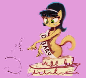 4_fingers accessory anthro anthro_focus big_eyes big_iris big_pupils biped birthday birthday_cake black_hair black_nose black_text blush blush_lines cake closed_smile curvy_figure dessert duo eyelashes eyeless fantasizing female female_focus fingers food fur gesture glistening glistening_eyes hair hair_accessory hairband hand_gesture humanoid_hands looking_at_another looking_at_partner looking_down looking_down_at_partner mostly_nude mostly_nude_anthro mostly_nude_female mouth_closed navel pointing pointing_at_another pointy_ears pop_out_cake prick_ears pupils purple_background round_head sash shadow side_mouth simple_background small_nose smile smiling_at_another standing tail tan_body tan_fur tan_inner_ear text white_hairband kheltari nickelodeon t.u.f.f._puppy the_simpsons anon kitty_katswell domestic_cat felid feline felis human mammal 2023 digital_drawing_(artwork) digital_media_(artwork) english_text hi_res