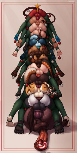 anal anal_knotting anal_penetration animal_genitalia animal_penis anthro balls big_balls biped black_body black_fur black_tail bodily_fluids brown_body brown_fur brown_penis brown_stripes brown_tail butt butt_stack buttplug buttplug_in_ass buttplug_insertion candy_cane_in_penis christmas_clothing christmas_tree_topper clothing countershade_butt countershade_crotch countershade_feet countershade_fur countershade_legs countershade_scales countershade_tail countershading digitigrade equine_genitalia equine_penis erection feet feet_in_air foreshortening fur genital_fluids genitals glans green_clothing green_legwear green_thigh_highs group group_sex holidays hooves humanoid_feet humanoid_genitalia humanoid_penis knot knotted_penis knotting legwear light light_body light_skin lizard_tail male male/male male_anthro male_human male_humanoid markings medial_ring mostly_nude object_in_ass orange_body orange_fur ornament pawpads penetration penile penile_penetration penis penis_in_ass plantigrade plug_(sex_toy) plug_insertion precum red_penis scales sex sex_toy sex_toy_in_ass sex_toy_insertion shadow simple_background spade_tail striped_markings striped_tail stripes sweat sweaty_balls sweaty_butt sweaty_feet sweaty_genitalia sweaty_penis sweaty_toes tail tail_markings tan_body tan_fur tan_penis teal_penis thigh_highs toes train_position unguligrade white_background white_body white_fur white_tail seraziel christmas alma_(seraziel) bryn_(seraziel) chino_(seraziel) chloe_(seraziel) chu_(seraziel) clyde_(seraziel) gira_(seraziel) klara_(seraziel) sarina_(seraziel) sera_(seraziel) zel_(seraziel) animal_humanoid demon equid equine felid horse human humanoid hyena lizard_humanoid mammal pantherine reptile reptile_humanoid scalie scalie_humanoid spotted_hyena tiger 2025 absurd_res hi_res lighting shaded signature