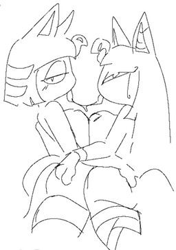 after_kiss anthro anthro_on_anthro bangs big_breasts bob_cut bodily_fluids breast_squish breasts breasts_frottage duo female female/female hair intraspecies lidded_eyes saliva saliva_string short_hair simple_background squish tail tongue tongue_out uraeus white_background snazzle_snapp animal_crossing nintendo ankha_(animal_crossing) nyile_(snazzle_snapp) domestic_cat felid feline felis mammal 2026 digital_drawing_(artwork) digital_media_(artwork) monochrome sketch