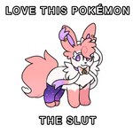 ambiguous_gender bell bell_collar collar ear_piercing ear_ring feral fluffy fluffy_tail freckled_legs freckled_thighs freckles neck_tuft piercing purple_eyes ring_piercing shitpost solo tail text tuft luvbunny love_this_animal nintendo pokemon fluffy_(luvbunny) eeveelution generation_6_pokemon pokemon_(species) sylveon 1:1 english_text meme