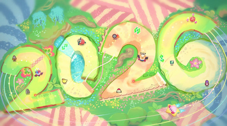 ambiguous_gender anthro bird's-eye_view detailed_background driving feral flower gameplay_mechanics grass group high-angle_view holidays male outside plant power-up race race_track shadow_star_(kirby) slick_star vampire_star_(kirby) warp_star water waterfall suyasuyabi427 kirby_(series) kirby_air_riders new_year new_year_2026 nintendo chef_kawasaki kirby marx_(kirby) cappy_(kirby) humanoid waddle_doo waddling_head wheelie_scooter_(kirby) 2026 digital_drawing_(artwork) digital_media_(artwork) hi_res japanese_description signature male_(lore)