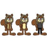 anthro brown_hair buckteeth eyewear genitals glasses hair long_hair long_penis male penis solo teeth toony dumbochumbo aaron_(brossette) eastern_grey_squirrel grey_squirrel mammal rodent sciurid tree_squirrel 1:1 absurd_res hi_res model_sheet