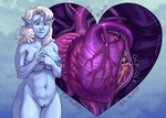 blue_background breasts duo extreme_size_difference female female/female female_pred female_prey fully_inside genitals green_eyes hair heart_(organ) heart_symbol human_prey humanoid_pointy_ears humanoid_pred internal macro micro nipples not_furry nude nude_female nude_humanoid organs pointy_ears pussy simple_background size_difference vore white_hair willing_pred willing_prey voraciousollie elf human humanoid mammal