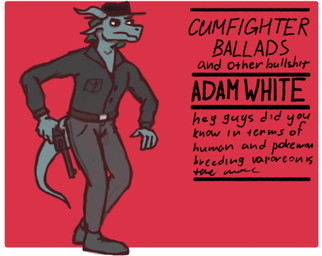 anthro clothing cowboy_hat cowboy_outfit gun gunfighter_ballads handgun hat headgear headwear kryshtir_(adamwhite) male profanity ranged_weapon revolver solo weapon xavier_nhelsky_(adamwhite) adamwhite marty_robbins humanoid scalie