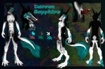 animal_genitalia anthro balls detached_sheath erection fetlocks front_view fully_sheathed genitals male multiple_poses penis pose rear_view sheath side_view solo tail tail_tuft tuft turnaround aliena-cordis darren_sapphire mammal sergal model_sheet pinup