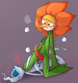 anal anal_penetration blush bodily_fluids drooling duo floating_eyes heart_eyes heart_symbol male male/male penetration plant saliva smile suspicious_spirit cuphead_(game) studio_mdhr blind_specter cagney_carnation elemental_creature elemental_humanoid flora_fauna ghost humanoid plant_humanoid spirit colored hi_res