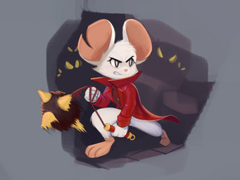 angry anthro black_eyes clothed clothing female fur glowing glowing_eyes partially_clothed snarling solo weapon whip white_body white_fur hoodwinkhuffer mina_the_hollower yacht_club_games mina_(mina_the_hollower) mammal mouse murid murine rodent 4:3 absurd_res hi_res