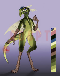 andromorph anthro black_sclera blue_eyes color_swatch front_view genitals gloves_(marking) green_body humanoid_genitalia humanoid_vulva intersex leg_markings looking_at_viewer markings mouth_closed nude pupils simple_background slit_pupils socks_(marking) solo standing vulva riorix 2017 dated full-length_portrait hi_res portrait watermark female_(lore)