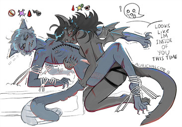 alternate_species anal anal_penetration angry animal_genitalia animal_penis anthro bite_mark blood blush blush_lines bodily_fluids bone bound bruised cat_tail dominant dominant_female duo feline_genitalia feline_penis female female_penetrating female_penetrating_male forced furrification genital_fluids genitals happy leaking_precum male male/female male_penetrated nosebleed object_in_ass pegging penetration penis precum questionable_consent rough_sex saliva scar sex sex_toy sex_toy_in_ass sex_toy_insertion shaking simple_background speech_bubble submissive submissive_male tears toying_partner trembling white_background wounded aurichalcite mewgenics dybbuk_(mewgenics) domestic_cat felid feline felis mammal undead hi_res