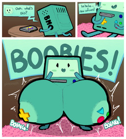 ambiguous_gender areola blush boing border breast_expansion breast_growth breasts carpet controller dialogue dpad endowed_animate_inanimate endowed_dire_machine excited expansion game_cartridge growth happy machine nipples open_mouth open_smile raised_leg screen screen_face sitting smile solo sound_effects speech_bubble standing text unusual_anatomy unusual_nipples white_border pincoosh adventure_time cartoon_network bmo robot absurd_res artist_name digital_media_(artwork) hi_res sequence nonbinary_(lore)