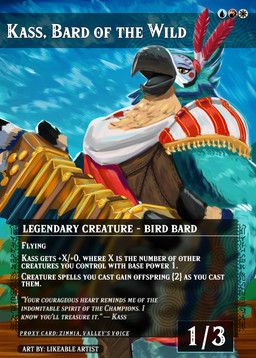 accordion anthro beak blue_body blue_feathers button_accordion card card_template diatonic_button_accordion feathers holding_accordion magic:_the_gathering_card male musical_instrument open_beak open_mouth solo text trading_card trading_card_template likeable_(artist) breath_of_the_wild hasbro magic:_the_gathering nintendo the_legend_of_zelda wizards_of_the_coast kass_(tloz) zinnia_(magic:_the_gathering) avian bird rito 2026 digital_media_(artwork) english_text