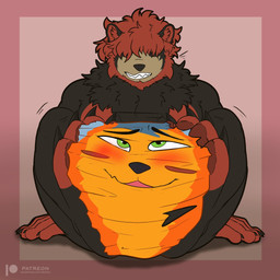 anthro between_feet big_feet blush duo feet flattened flattening_fetish foot_fetish foot_focus foot_play goo_transformation inanimate_transformation male male/male nude pawpads paws soles squish transformation darthy_boy squishdingo_(character) canid canine canis dingo mammal 1:1 hi_res