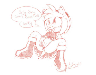 accessory anal_only anthro anus bracelet butt clothing covering covering_crotch covering_vulva dialogue eyelashes female footwear fur gloves hair hair_accessory hairband handwear jewelry long_eyelashes lying on_back open_mouth open_smile shoes smile solo speech_bubble spread_legs spreading tail talking_to_another teeth text havoczo sega sonic_the_hedgehog_(series) amy_rose eulipotyphlan hedgehog mammal 2023 dated english_text monochrome pink_and_white restricted_palette signature