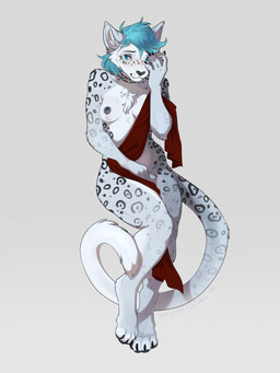 4_toes 5_fingers anthro areola arm_markings arm_tuft biped black_claws black_eyebrows black_markings black_nose black_spots blue_eyes blue_hair breasts cheek_tuft chest_tuft claws closed_smile countershade_fur countershade_hands countershade_head countershade_neck countershade_torso countershading covering covering_crotch covering_self covering_vulva dark_areola dark_nipples dark_pawpads digitigrade dipstick_tail elbow_tuft eyebrows facial_markings facial_tuft feet female female_anthro finger_claws fingers freckled_face freckles front_view fur fur_markings fur_tuft gradient_markings grey_areola grey_background grey_body grey_ears grey_fur grey_markings grey_nipples grey_pawpads grey_spots grey_tail grey_text grey_tuft hair head_markings hip_markings humanoid_hands inner_ear_fluff iris leg_markings leopard_spots light_body light_fur light_hair long_tail markings medium_hair monotone_background monotone_hair mouth_closed multicolored_body multicolored_fur neck_markings nipples nude nude_anthro nude_female pawpads paws pose pupils red_scarf scarf shoulder_markings shy simple_background small_breasts smile snout solo spots spotted_body spotted_fur spotted_markings spotted_tail tail tail_markings tan_sclera tasteful_nudity text thigh_markings toe_claws toeless_(marking) toes tuft whisker_spots white_body white_breasts white_countershading white_face white_fur white_inner_ear white_inner_ear_fluff white_markings white_tail_tip white_tuft spagootz zibeline felid mammal pantherine snow_leopard 2026 artist_collaboration artist_name dated digital_media_(artwork) full-length_portrait hi_res pinup portrait shaded nonbinary_(lore)