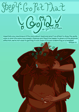 anthro blue_mouth bodily_fluids disembodied_hand drooling ear_piercing ear_ring eyes_closed hair hand_holding heart_symbol male name_in_text navel nude one_ear_up pawpads petting piercing ring_piercing saliva simple_background solo spiky_hair standing text text_box squigglyquill the_nature_of_predators birque_(squigglyquill) gojid_(the_nature_of_predators) absurd_res colored colored_line_art english_text hi_res