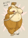 anthro belly big_belly big_breasts breasts buckteeth female nipples obese obese_anthro obese_female overweight overweight_anthro overweight_female pokemorph solo tail teeth wide_hips bbwpokedex eddy_okapi nintendo pokemon generation_1_pokemon mammal pokemon_(species) raticate rodent