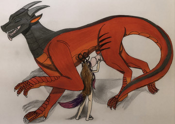 antlers balls bestiality big_balls big_breasts big_penis black_body blonde_hair breasts claws dewclaw duo erection eyes_closed fellatio female female_on_feral feral finger_claws fluffy fluffy_tail genitals grasping hair horn humanoid_on_feral larger_male long_ears long_hair male male/female markings multicolored_hair nude nude_female oral penile penis quadruped red_body ridged_penis scales sex shadow sharp_teeth simple_background size_difference smaller_female striped_markings stripes sucking_tip tail teeth toe_claws tongue tongue_out dylanaildon_no_2 mythology crimson_(crimsoncreaturecreations) tirisk_(dylanaildon_no_2) dragon forest_spirit humanoid mammal mythological_creature mythological_scalie reptile scalie wingless_dragon absurd_res hi_res superabsurd_res traditional_media_(artwork)