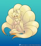 breast_squish breasts female fox_ears fox_tail fur genitals hair humanoid_face mane multi_tail navel nipples nude pubes pussy red_eyes simple_background sitting solo spread_legs spreading squish tail yellow_body yellow_fur dex_appeal nintendo pokemon animal_humanoid canid canid_humanoid canine canine_humanoid fox fox_humanoid fox_spirit generation_1_pokemon humanoid mammal mammal_humanoid ninetales pokemon_(species) hi_res