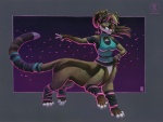aerobics belt bracelet chakat clothing dancing female jewelry kacey leg_warmer shirt tail_band taur
Rating: Safe
Score: 10
User: TFC0234
Date: March 28, 2013