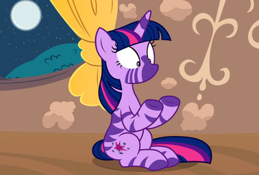 confusion day female full_moon horn looking_at_hand looking_down meta moon night purple_eyes sky solo star stripes sun badumsquish friendship_is_magic hasbro my_little_pony mythology twilight_sparkle_(mlp) equid equine hybrid mammal mythological_creature mythological_equine unicorn zebra hi_res