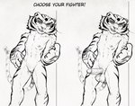 anthro balls beckoning breasts crossgender erection female ftg_crossgender fti_crossgender genitals gesture gynomorph humanoid_genitalia humanoid_penis intersex nipples nude penis pussy small_breasts solo standing stripes text whiskers sabrotiger dreamworks kung_fu_panda master_tigress felid mammal pantherine tiger 2023 black_and_white english_text hi_res monochrome portrait sketch three-quarter_portrait