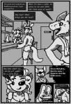 2018 anthro bar bath bathhouse blush border breasts capt_(character) clothed clothing coat comic dialogue digital_drawing_(artwork) digital_media_(artwork) door drearnydust drearnydust_(artist) duo endery_(character) english_text eye_patch eyewear female fur glasses grey_border hair lonelycharart male noom_(species) open_mouth pirate simple_background smile teeth text topwear towel
