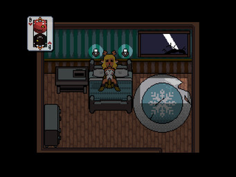 aged_up anthro bodily_fluids cum cum_inside dialogue duo female genital_fluids male male/female penetration speech_bubble sprite sprite_animation sprite_art bladedbard deltarune undertale_(series) fan_character noelle_holiday humanoid animated digital_media_(artwork) pixel_(artwork) pixel_animation