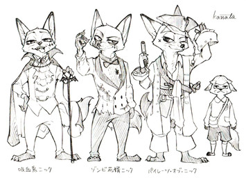anthro clothed clothing fur gun hat headgear headwear holidays male multiple_poses pirate pose ranged_weapon simple_background solo weapon young young_anthro young_male kanata madkanatan disney halloween zootopia nick_wilde canid canine fox mammal vampire 2017 sketch
