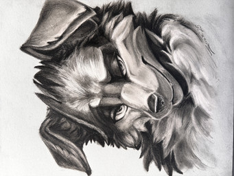 anthro bedroom_eyes black_body black_fur black_nose cheek_tuft chest_tuft countershading cute_fangs detailed_fur ears_down eyebrows eyelashes facial_markings facial_tuft fangs floppy_ears fluffy folded_ears front_view fur grey_background grey_body grey_eyes grey_fur hair half-closed_eyes happy head_markings head_tuft inner_ear_fluff light looking_aside looking_at_viewer male markings multicolored_body multicolored_fur narrowed_eyes neck_tuft one_ear_up open_mouth pivoted_ears pupils raised_eyebrow realistic seductive sideways simple_background smile smiling_at_viewer smirk smug snout solo suggestive_look teeth text tuft two_tone_body two_tone_fur white_background white_body white_fur zaverose australian_shepherd border_collie canid canine canis collie domestic_dog herding_dog mammal pastoral_dog sheepdog wolf 2025 4:3 absurd_res black_and_white bust_portrait charcoal_(artwork) dated detailed english_text greyscale hi_res lighting mixed_media monochrome painting_(artwork) portrait shaded signature sketch traditional_media_(artwork)