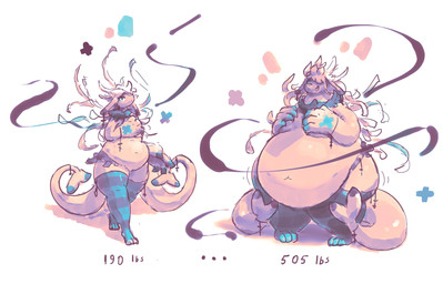 2_tails 3_toes 4_fingers absolute_territory accessory anthro before_and_after belly big_belly big_ears biped blue_bottomwear blue_clothing blue_skirt bottomwear bracelet breasts clothed clothing covering covering_breasts ellipsis feet female female_anthro fingers floppy_ears furgonomics hair huge_belly huge_thighs imperial_unit jewelry legwear long_hair magic miniskirt multi_tail navel non-mammal_breasts non-mammal_navel obese obese_anthro obese_female overweight overweight_anthro overweight_female partially_clothed partially_clothed_anthro partially_clothed_female pattern_clothing pattern_legwear pattern_stockings shy skirt sky solo standing stated_weight stockings striped_clothing striped_legwear striped_stockings stripes tail tail_accessory tan_body thick_tail thick_thighs toes topless topless_anthro topless_female walking weight_gain wide_hipped_anthro wide_hipped_female wide_hips x_marking miluinaoxie mythology dragon mythological_creature mythological_scalie scalie 2022 colored digital_media_(artwork) digital_painting_(artwork) english_description hi_res painting_(artwork) shaded