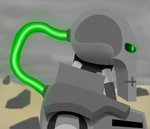 ambiguous_gender blurred_background glowing glowing_eyes hydraulics machine not_furry rock side_view solo tube redcrystal warhammer_(franchise) warhammer_40000 humanoid necron robot cloudy_(disambiguation) absurd_res hi_res