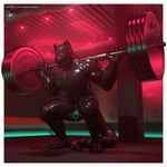 anthro barbell barbell_squats brainwashing clothing drone dronesuit dronification exercise gag gagged latex latex_clothing latex_skinsuit lock_bulge male mane muscular muscular_anthro muscular_male null_bulge plug_gag plug_insertion skinsuit text tight_clothing weightlifting workout matthew-x felid lion mammal pantherine 1:1 absurd_res hi_res url