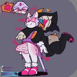 boots breasts bulge butt clothed clothing dazed eyeshadow female fishnet_clothing footwear genitals growth hug hypnosis legwear makeup mind_control penis shoes thigh_highs torn_clothing trapknight sega sonic_the_hedgehog_(series) blaze_the_cat rouge_the_bat bat domestic_cat felid feline felis mammal 1:1 digital_media_(artwork) hi_res tagme