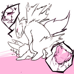 blush duo female female_penetrated feral from_behind_position genitals male male/female male_penetrating male_penetrating_female open_mouth penetration penile penile_penetration penis penis_in_vagina rear_view sex simple_background vaginal vaginal_penetration vulva tinynasties_(artist) nintendo pokemon eeveelution flareon generation_1_pokemon generation_2_pokemon pokemon_(species) typhlosion 1:1 aliasing binary_drawing digital_drawing_(artwork) digital_media_(artwork) hi_res