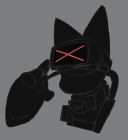 4_fingers anthro biped black_latex camera collar eyewear eyewear_on_head fingers goggles goggles_on_head latex male solo iniratua canid canine canis mammal wolf 2025 hi_res