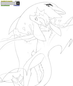 animal_genitalia animal_vulva anthro anthro_on_feral anthro_penetrating anthro_penetrating_feral bestiality cetacean_genitalia cetacean_vulva claws duo ears_back erection eyelashes female female_penetrated feral feral_penetrated fin finger_claws fur genitals hair hug interspecies larger_penetrated logo male male/female male_on_feral male_penetrating male_penetrating_female open_mouth open_wings partially_submerged penetration penis pivoted_ears sex sharp_teeth short_hair simple_background size_difference smile snout tail teeth text toe_claws vaginal vaginal_penetration vulva water wings kayasamix mythology aquatic cetacean dolphin dragon lizard mammal mythological_creature mythological_scalie reptile scalie toothed_whale 2025 absurd_res black_and_white hi_res line_art monochrome traditional_media_(artwork)