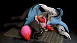 ambiguous_gender anthro black_background black_body black_fur blue_body blue_fur carpet cuddling curled_up digitigrade dipstick_tail duo eyes_closed female fur larger_female lying markings multicolored_body multicolored_fur multicolored_tail on_side pink_body pink_fur red_body red_fur simple_background size_difference sleeping smaller_ambiguous smile tail tail_markings thick_thighs white_body white_fur yellow_eyes kristall_krit nintendo pokemon bluffy bluxen fan_character braixen generation_6_pokemon pokemon_(species) 16:9 2018 3d_(artwork) absurd_res digital_media_(artwork) hi_res source_filmmaker_(artwork) widescreen