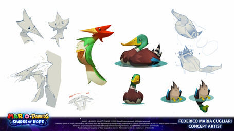ambiguous_feral ambiguous_gender anus beady_eyes beak black_eyes black_tail brown_body brown_feathers brown_wings closed_beak copyright_symbol directional_arrow diving duo feathered_wings feathers featureless_feet feet feral folded_wings green_body green_feathers green_head green_tail grey_wings hair light male male_feral markings motion_lines partially_submerged pecking plant red_hair striped_markings striped_tail stripes symbol tail tail_markings text tree two_tone_tail water white_body white_feathers white_stripes white_tail wings x_anus year yellow_beak federico_maria_cugliari mario_plus_rabbids_sparks_of_hope nintendo ubisoft anas anatid anseriform avian bird dabbling_duck duck mallard picid woodpecker 16:9 2022 4k absurd_res adobe_photoshop_(artwork) artist_name colored digital_drawing_(artwork) digital_media_(artwork) english_description english_text hi_res lighting official_art shaded widescreen