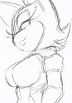 animated anthro bat big_breasts breasts clip_studio_paint_(artwork) digital_media_(artwork) eyelashes female hands_on_hips low_res mammal rouge_the_bat sega simple_background sketch smile smirk solo sonic_the_hedgehog_(series) themilkman thick_eyelashes unfinished