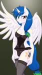 2014 anthro blue_hair cutie_mark equine eyelashes female friendship_is_magic fur hair horn lingerie looking_at_viewer mammal my_little_pony naomisnaughtynook original_character purple_eyes solo stockings white_fur winged_unicorn wings
Rating: Questionable
Score: 3
User: lemongrab
Date: April 23, 2014
