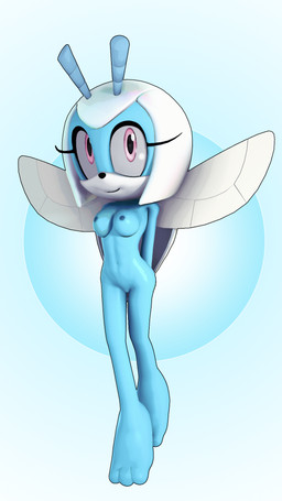 anthro barefoot blue_background blue_body blue_nipples breasts feet female genitals hair looking_at_viewer medium_breasts navel nipples nude nude_anthro nude_female pink_eyes simple_background smile solo vulva white_hair wings rarequinez idw_publishing sega sonic_the_hedgehog_(comics) sonic_the_hedgehog_(idw) sonic_the_hedgehog_(series) jewel_the_beetle arthropod beetle insect 2023 3d_(artwork) digital_media_(artwork) hi_res
